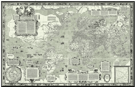 Mapa mundi de Mercator de1569.