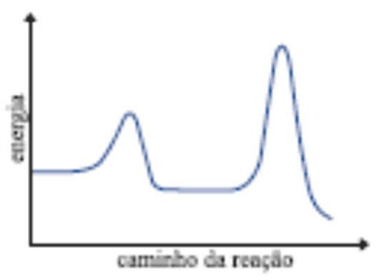 Energia em função do caminho da reação, alternativa D.