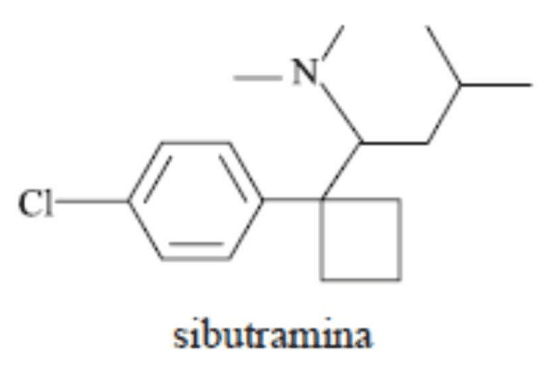 Estrutura da sibutramina.