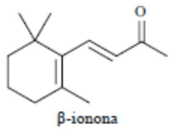 Estrutura da beta-ionona.